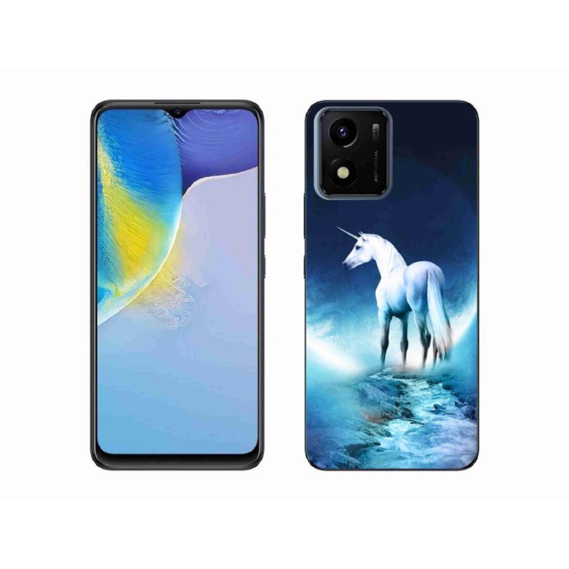 Gelový kryt mmCase na mobil Vivo Y01 - bílý jednorožec