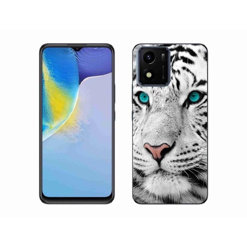 Gelový kryt mmCase na mobil Vivo Y01 - bílý tygr