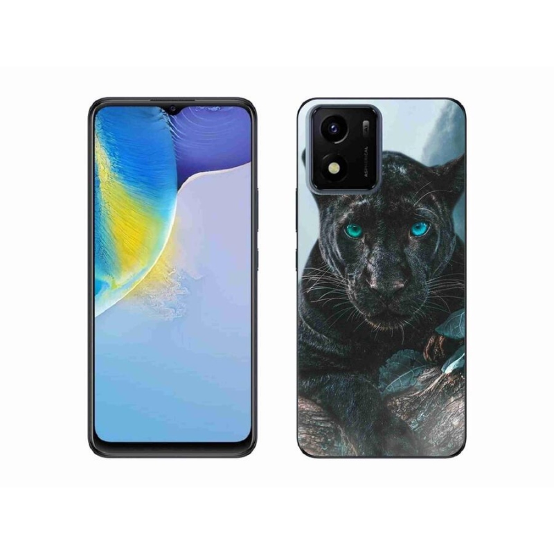 Gelový kryt mmCase na mobil Vivo Y01 - černý panter