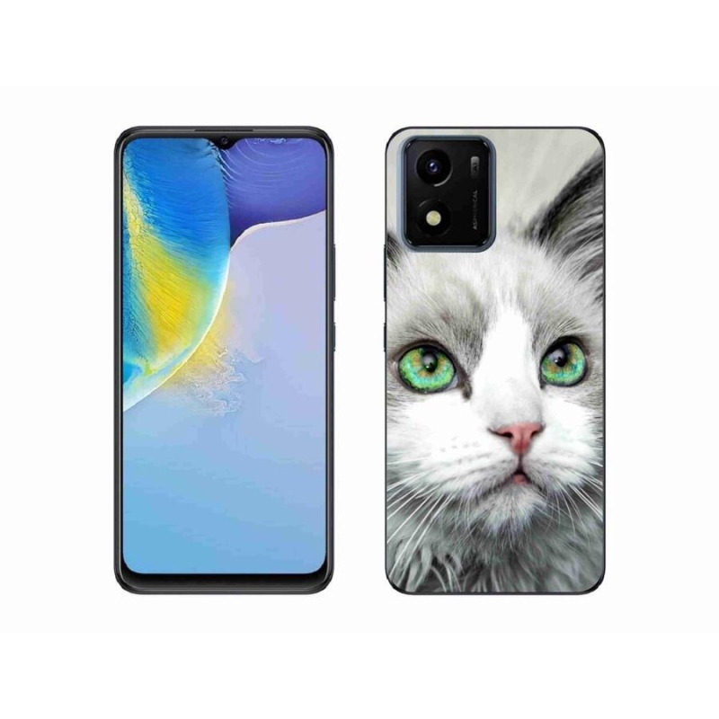 Gelový kryt mmCase na mobil Vivo Y01 - kočičí pohled