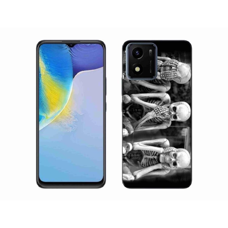 Gelový kryt mmCase na mobil Vivo Y01 - kostlivci