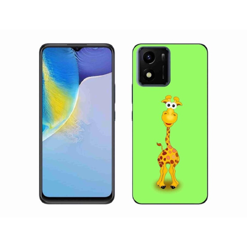 Gelový kryt mmCase na mobil Vivo Y01 - kreslená žirafa