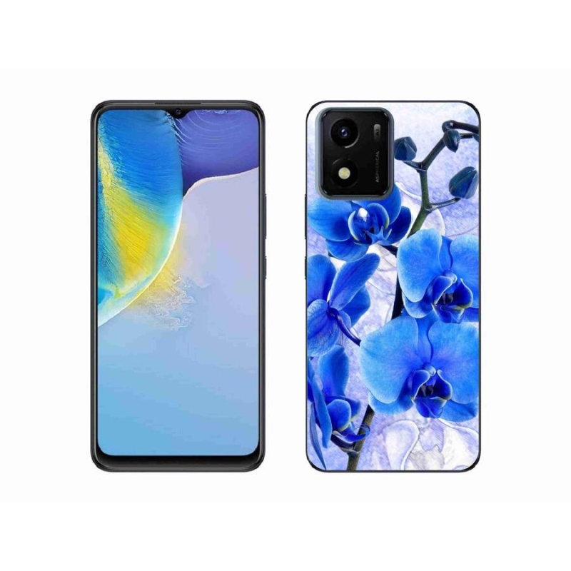 Gelový kryt mmCase na mobil Vivo Y01 - modré květy