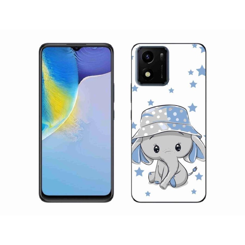 Gelový kryt mmCase na mobil Vivo Y01 - modrý slon