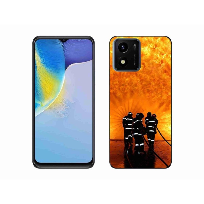 Gelový kryt mmCase na mobil Vivo Y01 - požár