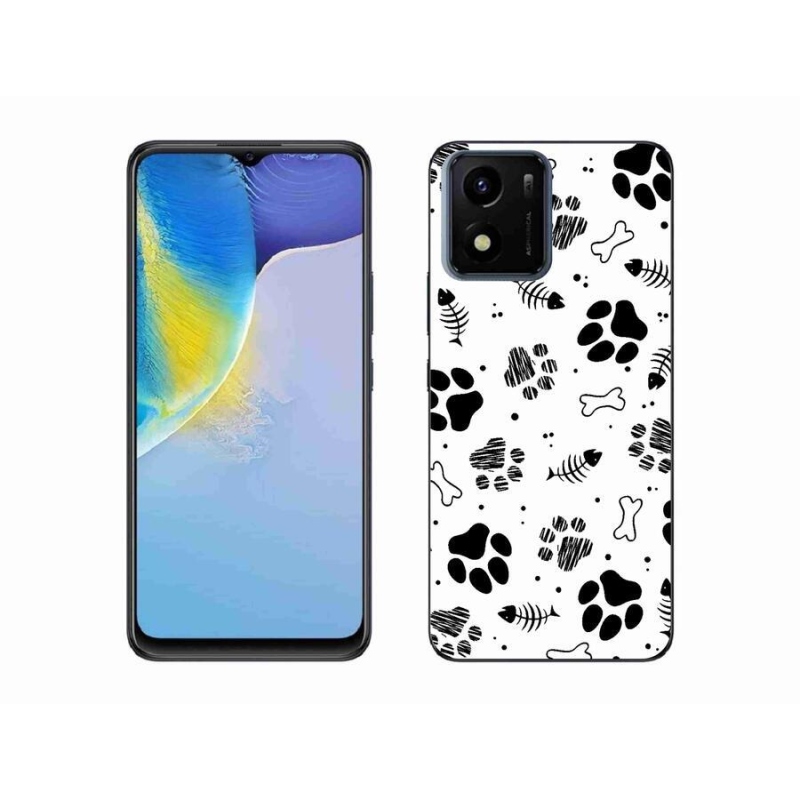 Gelový kryt mmCase na mobil Vivo Y01 - psí tlapky 1