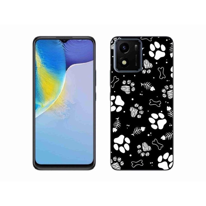Gelový kryt mmCase na mobil Vivo Y01 - psí tlapky