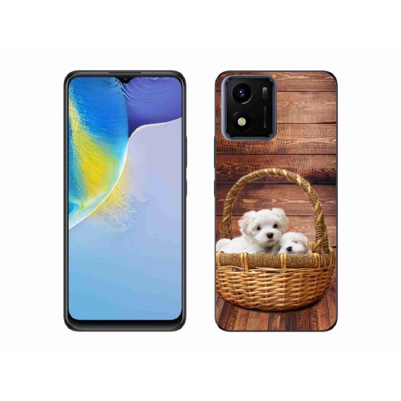 Gelový kryt mmCase na mobil Vivo Y01 - štěňátka