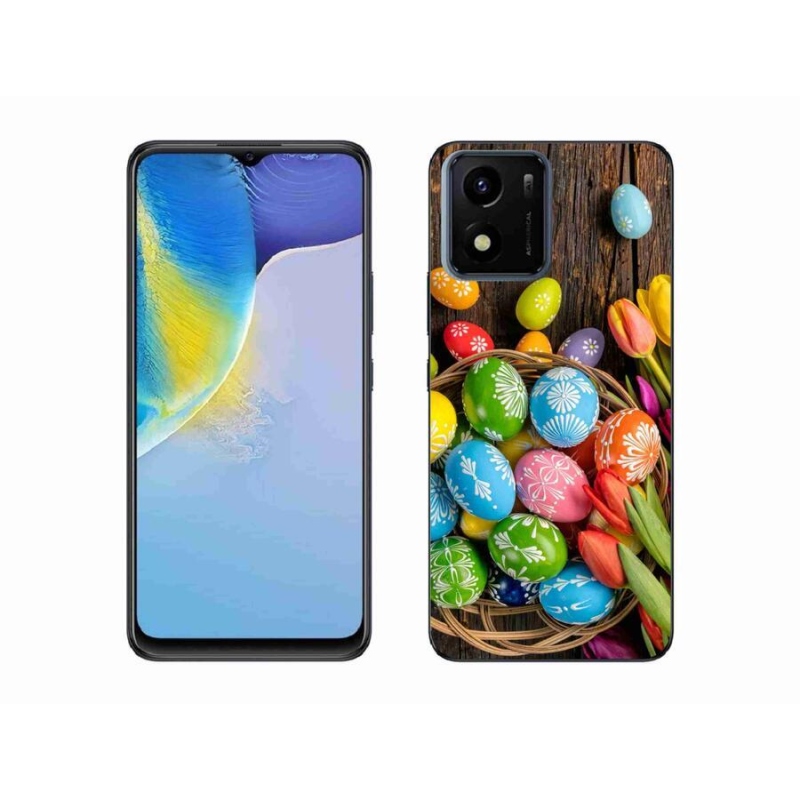 Gelový kryt mmCase na mobil Vivo Y01 - velikonoční vajíčka