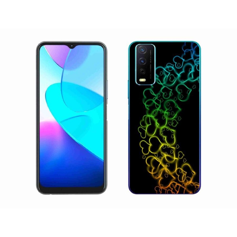 Gelový kryt mmCase na mobil Vivo Y11s/Y20s - barevná srdíčka