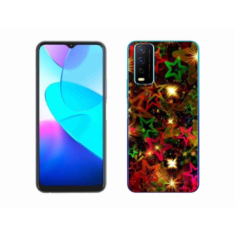 Gelový kryt mmCase na mobil Vivo Y11s/Y20s - barevné hvězdičky