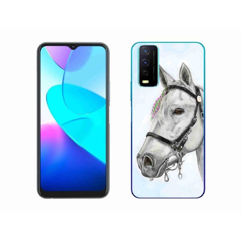 Gelový kryt mmCase na mobil Vivo Y11s/Y20s - bílý kůň 1