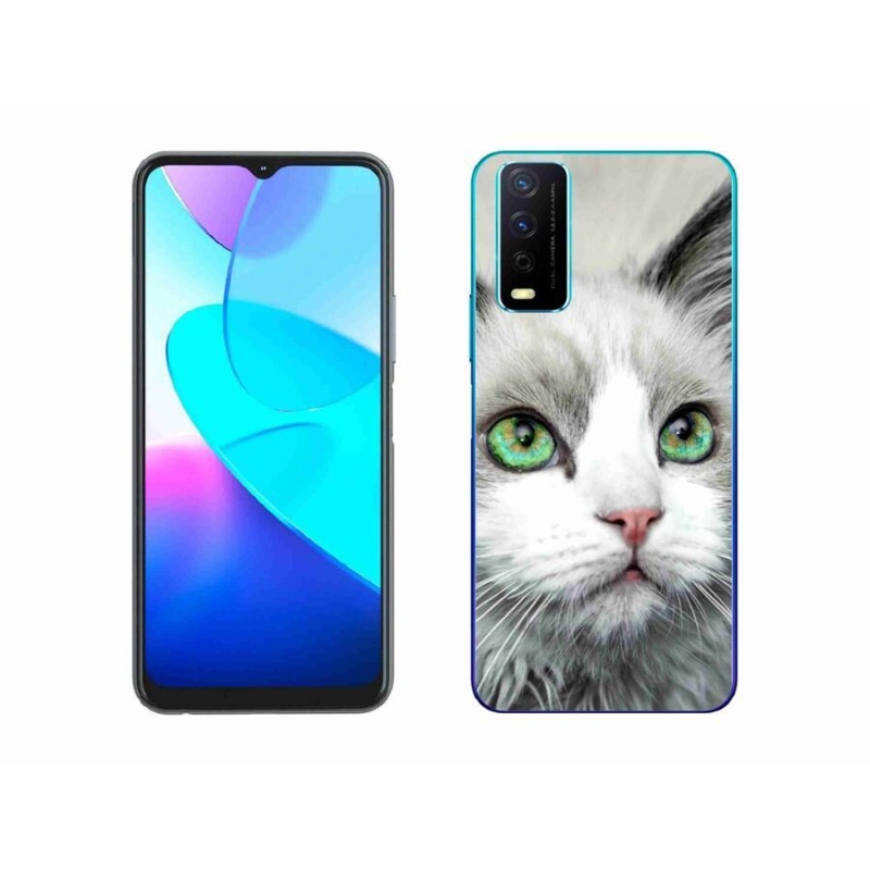 Gelový kryt mmCase na mobil Vivo Y11s/Y20s - kočičí pohled