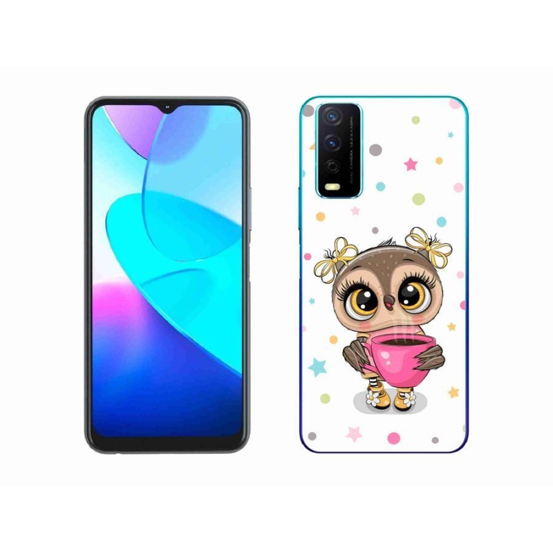 Gelový kryt mmCase na mobil Vivo Y11s/Y20s - kreslená sovička