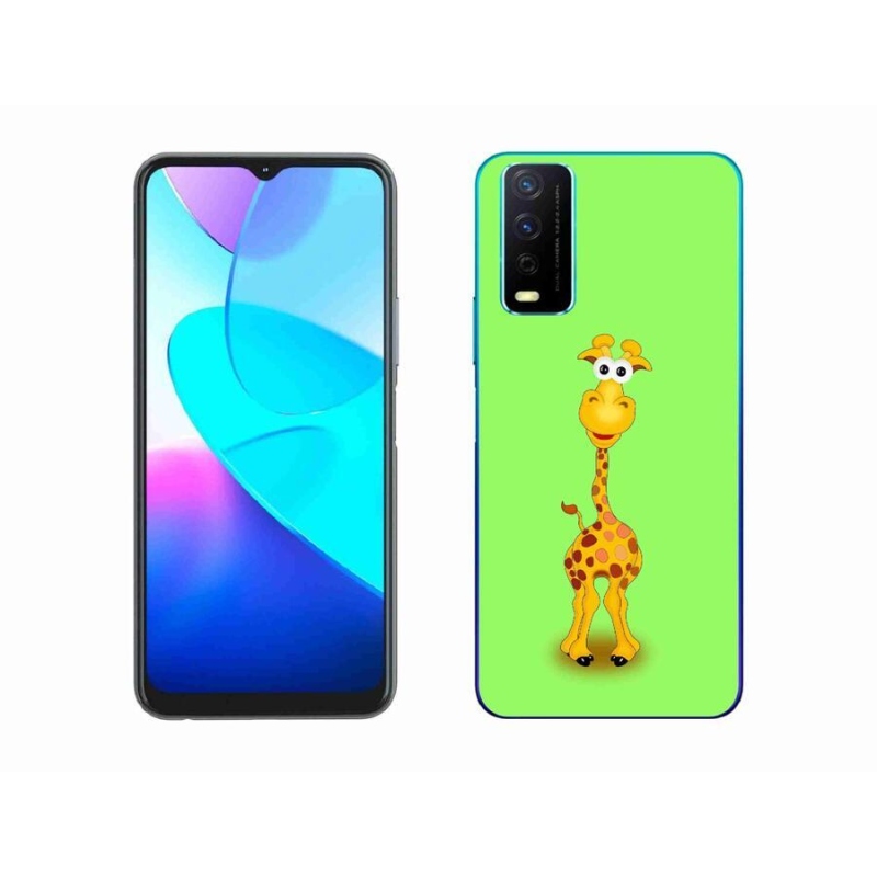 Gelový kryt mmCase na mobil Vivo Y11s/Y20s - kreslená žirafa