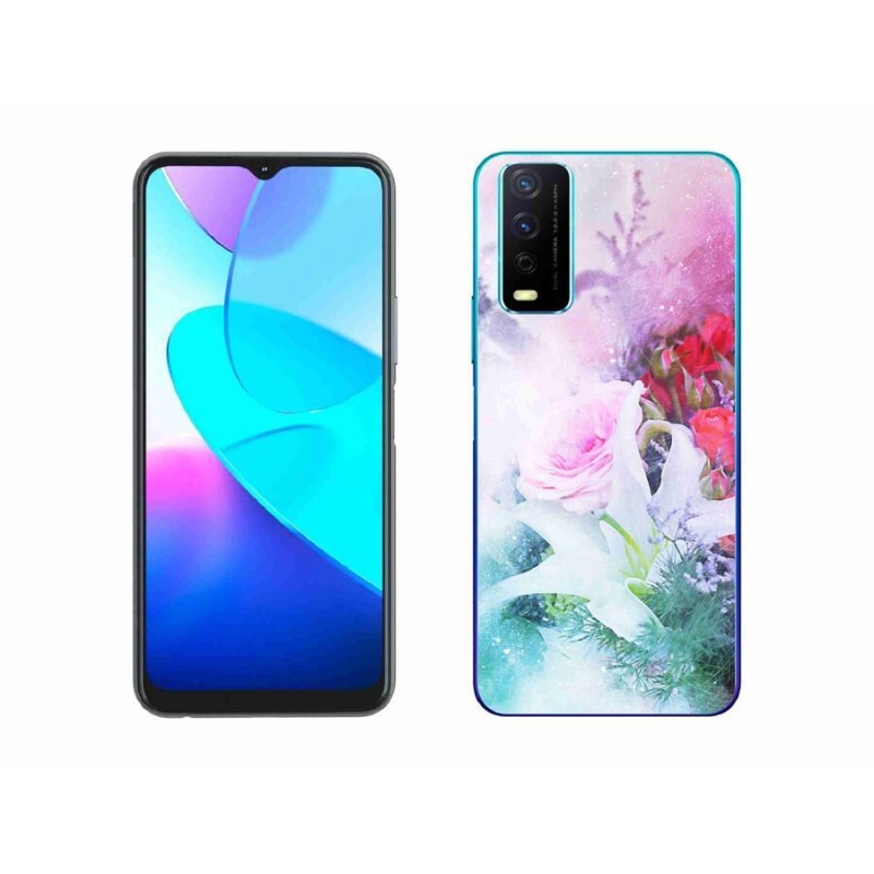 Gelový kryt mmCase na mobil Vivo Y11s/Y20s - květiny 4