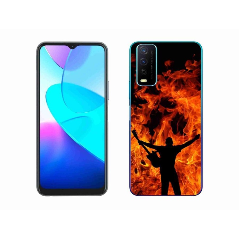 Gelový kryt mmCase na mobil Vivo Y11s/Y20s - muzikant a oheň