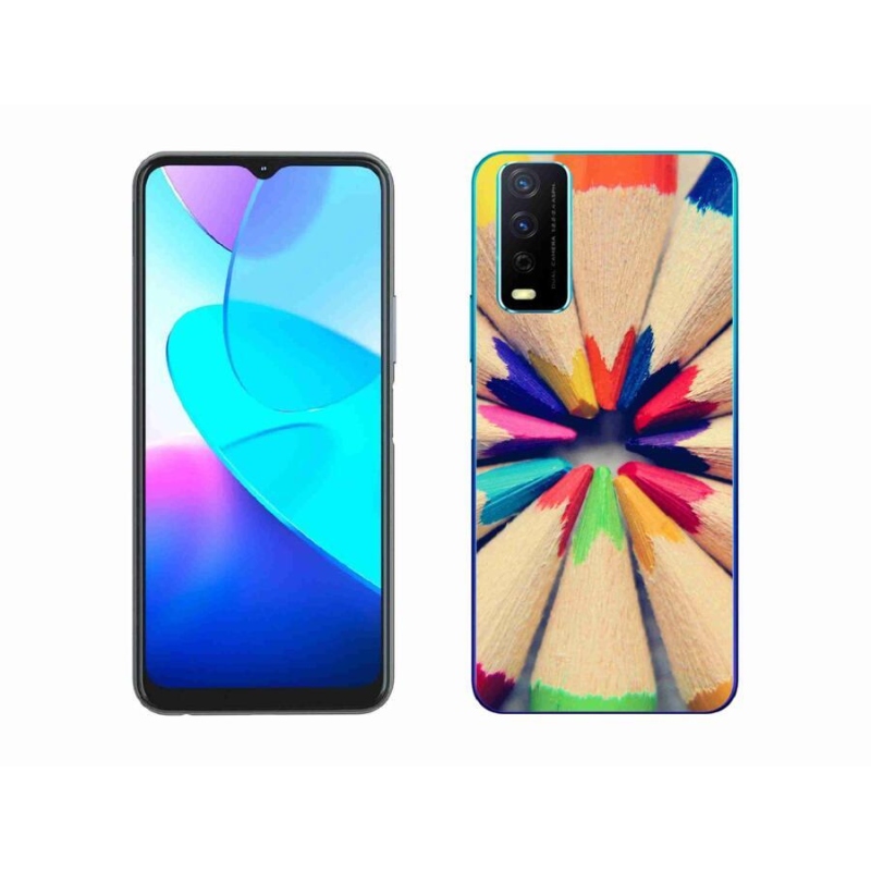 Gelový kryt mmCase na mobil Vivo Y11s/Y20s - pastelky