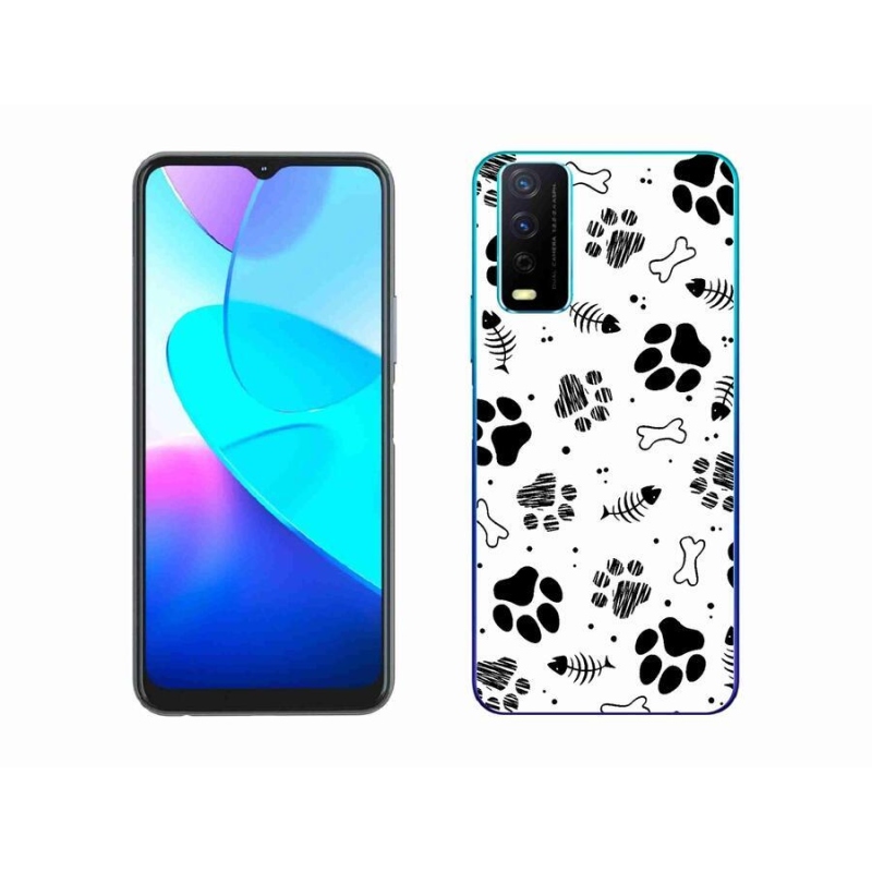 Gelový kryt mmCase na mobil Vivo Y11s/Y20s - psí tlapky 1