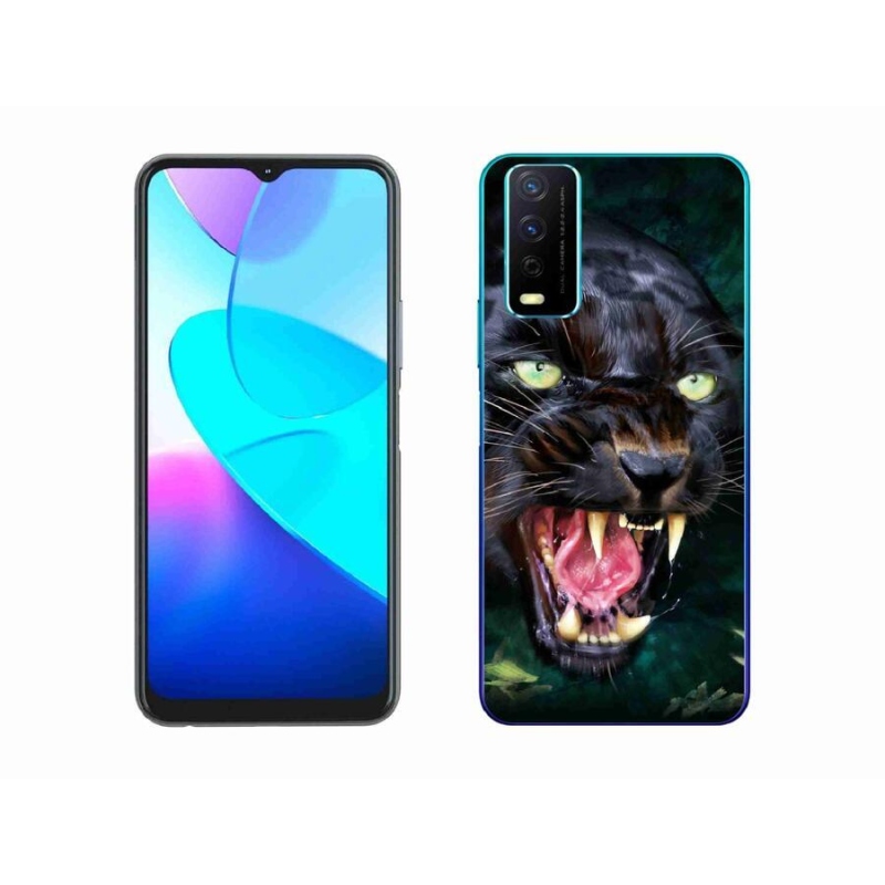 Gelový kryt mmCase na mobil Vivo Y11s/Y20s - rozzuřený černý panter