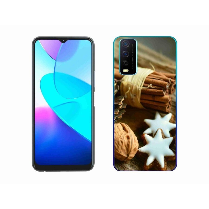 Gelový kryt mmCase na mobil Vivo Y11s/Y20s - skořice a perníčky