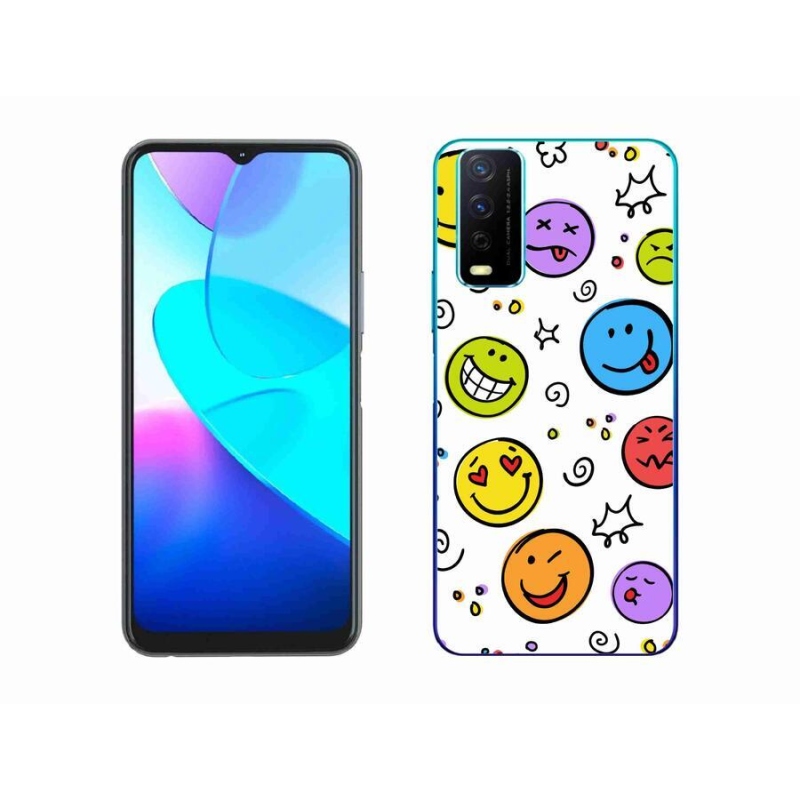 Gelový kryt mmCase na mobil Vivo Y11s/Y20s - smajlíci