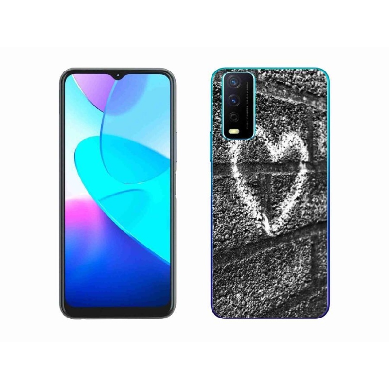 Gelový kryt mmCase na mobil Vivo Y11s/Y20s - srdce na zdi