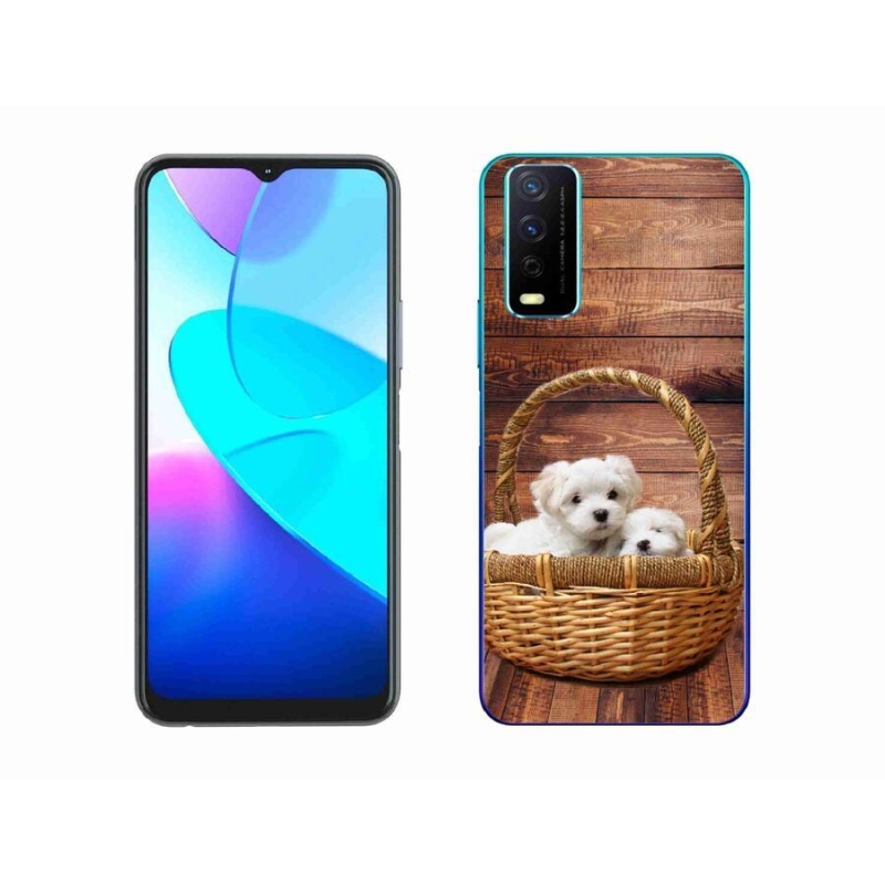 Gelový kryt mmCase na mobil Vivo Y11s/Y20s - štěňátka