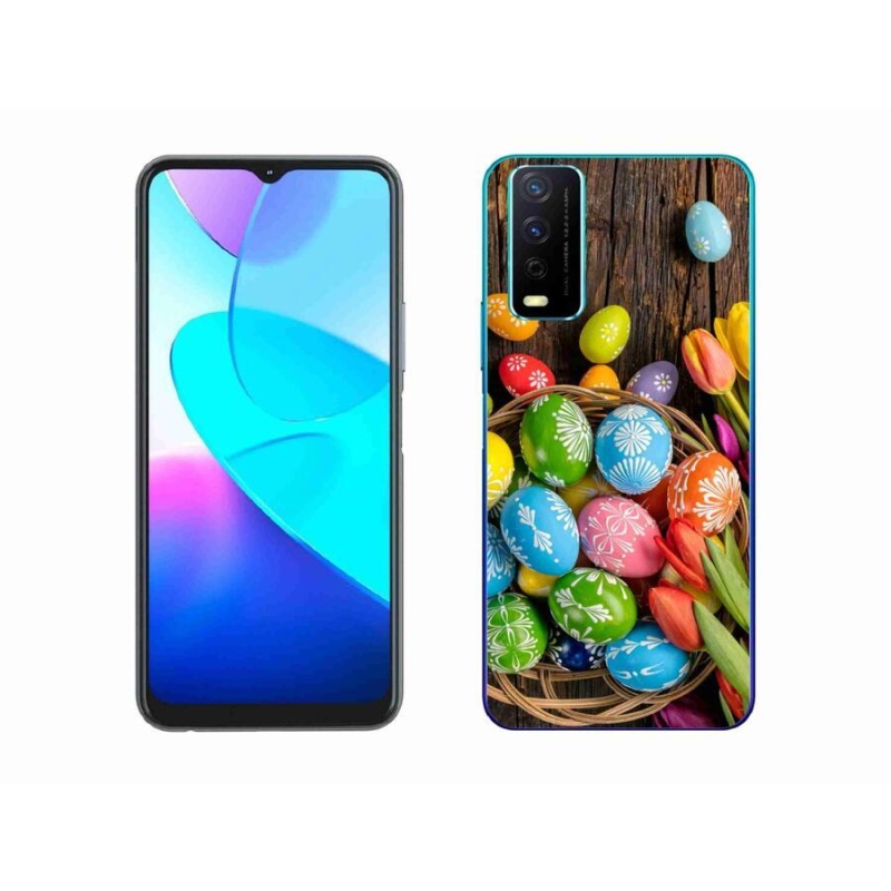 Gelový kryt mmCase na mobil Vivo Y11s/Y20s - velikonoční vajíčka