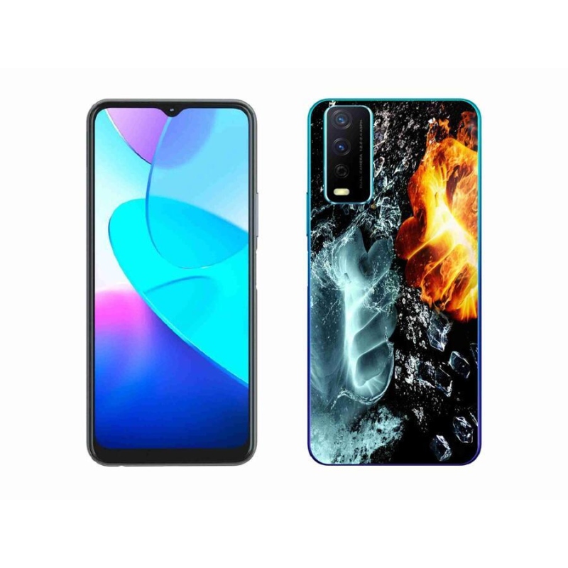 Gelový kryt mmCase na mobil Vivo Y11s/Y20s - voda a oheň