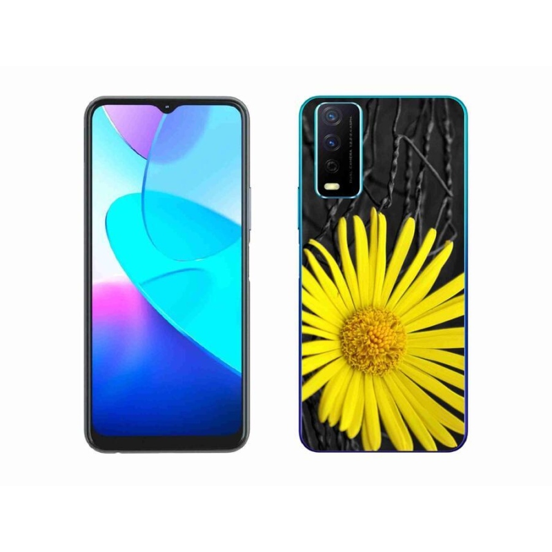 Gelový kryt mmCase na mobil Vivo Y11s/Y20s - žlutá květina