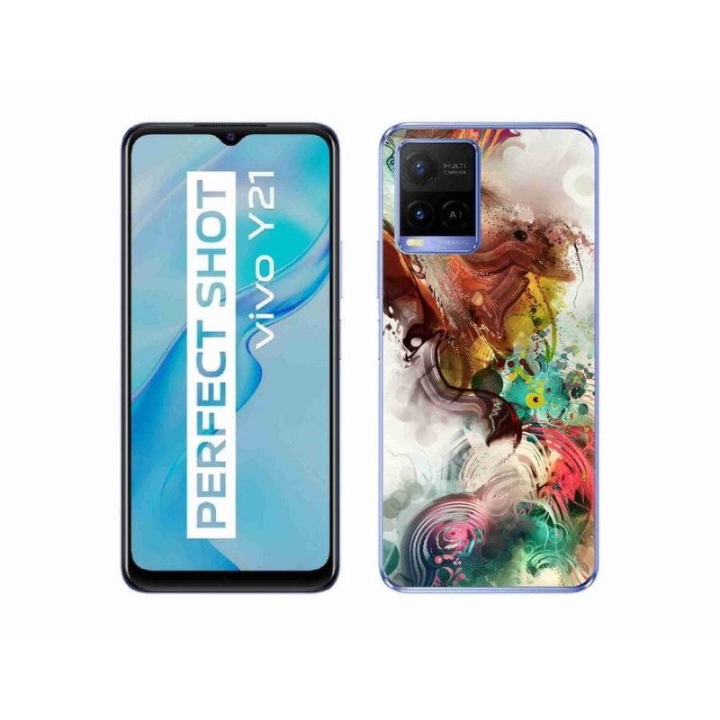 Gelový kryt mmCase na mobil Vivo Y21/Y21s/Y33s - abstrakt 1