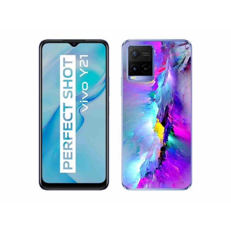 Gelový kryt mmCase na mobil Vivo Y21/Y21s/Y33s - abstrakt