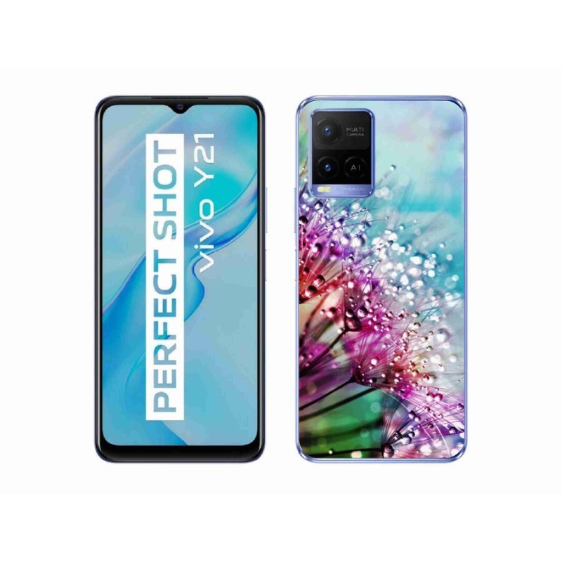 Gelový kryt mmCase na mobil Vivo Y21/Y21s/Y33s - barevné květy