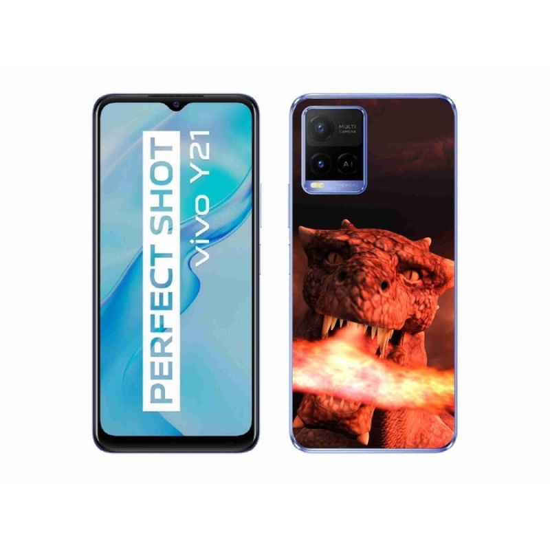 Gelový kryt mmCase na mobil Vivo Y21/Y21s/Y33s - drak