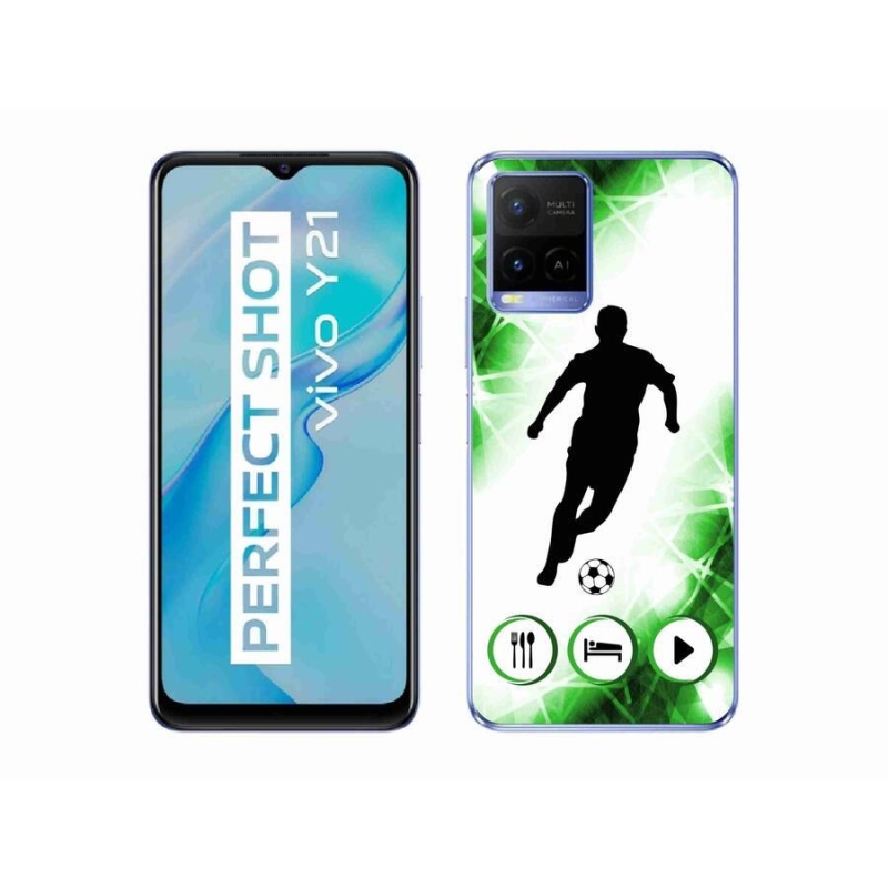 Gelový kryt mmCase na mobil Vivo Y21/Y21s/Y33s - fotbalista