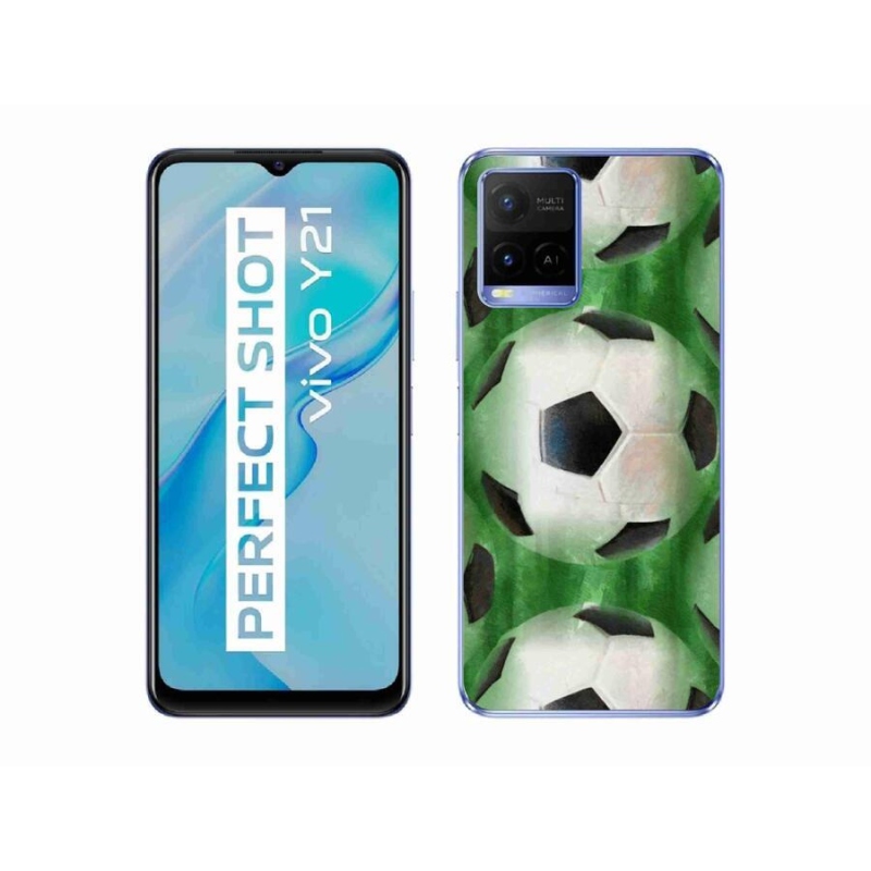 Gelový kryt mmCase na mobil Vivo Y21/Y21s/Y33s - fotbalový míč