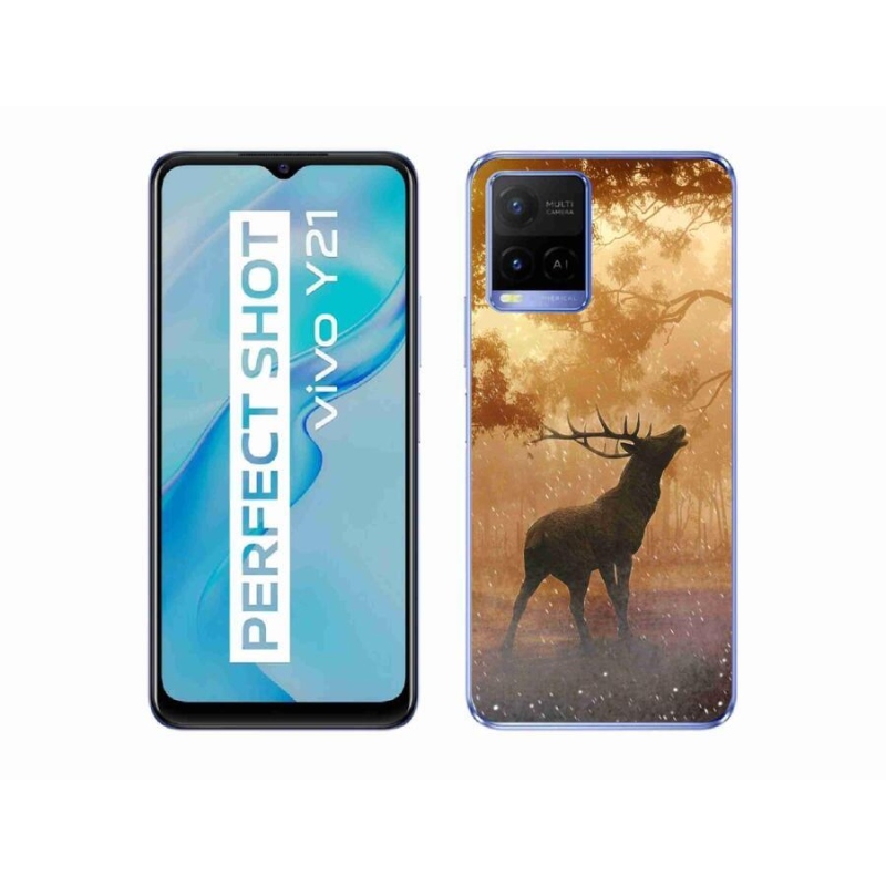 Gelový kryt mmCase na mobil Vivo Y21/Y21s/Y33s - jelen v říji