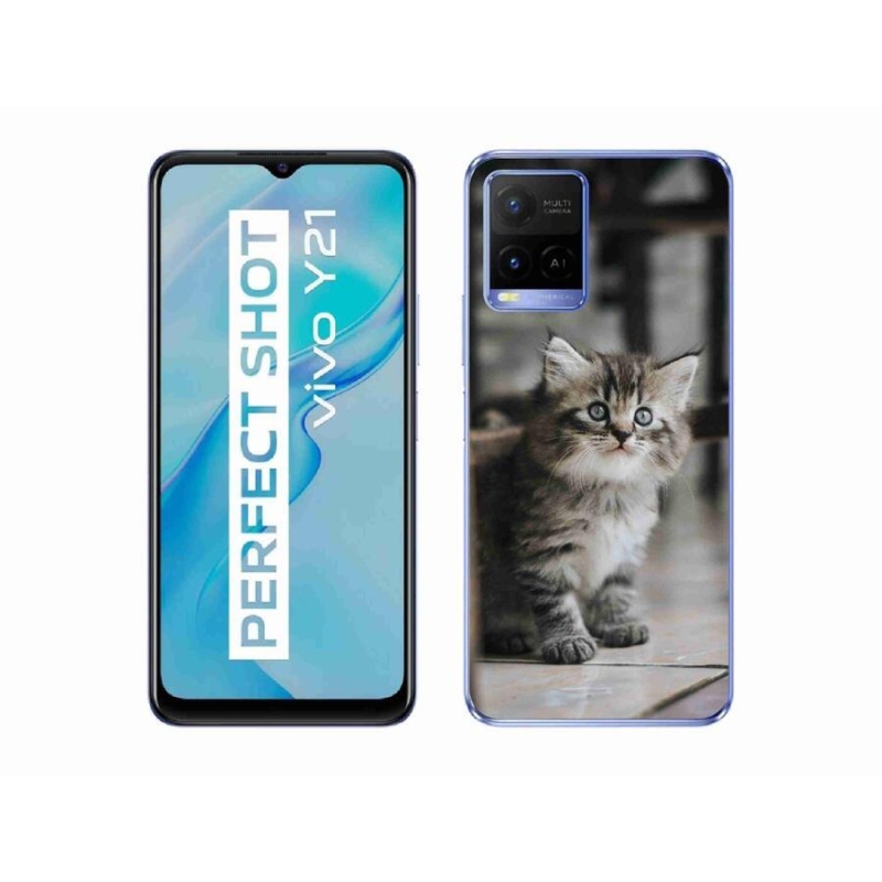 Gelový kryt mmCase na mobil Vivo Y21/Y21s/Y33s - koťátko