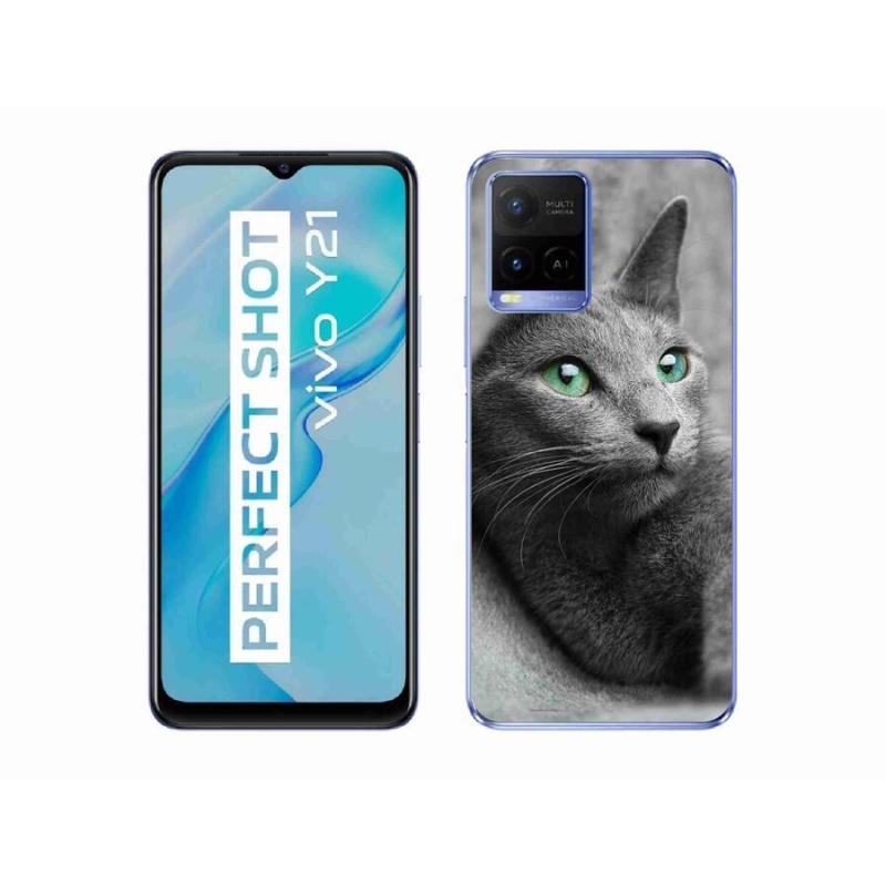 Gelový kryt mmCase na mobil Vivo Y21/Y21s/Y33s - kočka 2