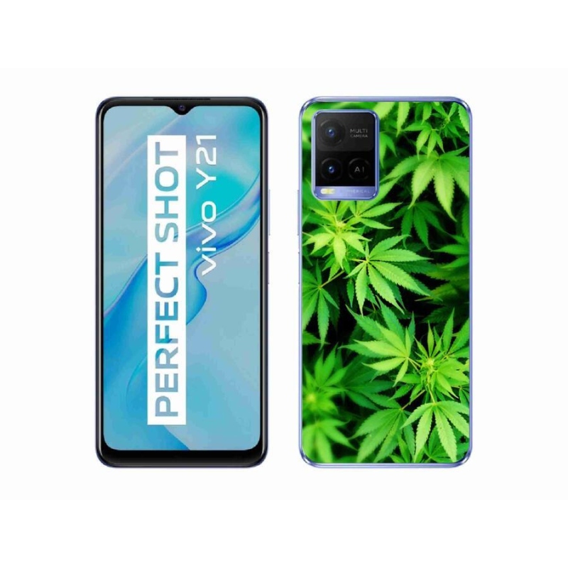 Gelový kryt mmCase na mobil Vivo Y21/Y21s/Y33s - konopí 3
