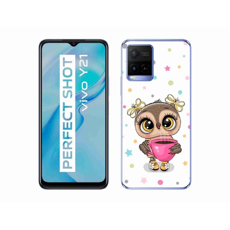 Gelový kryt mmCase na mobil Vivo Y21/Y21s/Y33s - kreslená sovička