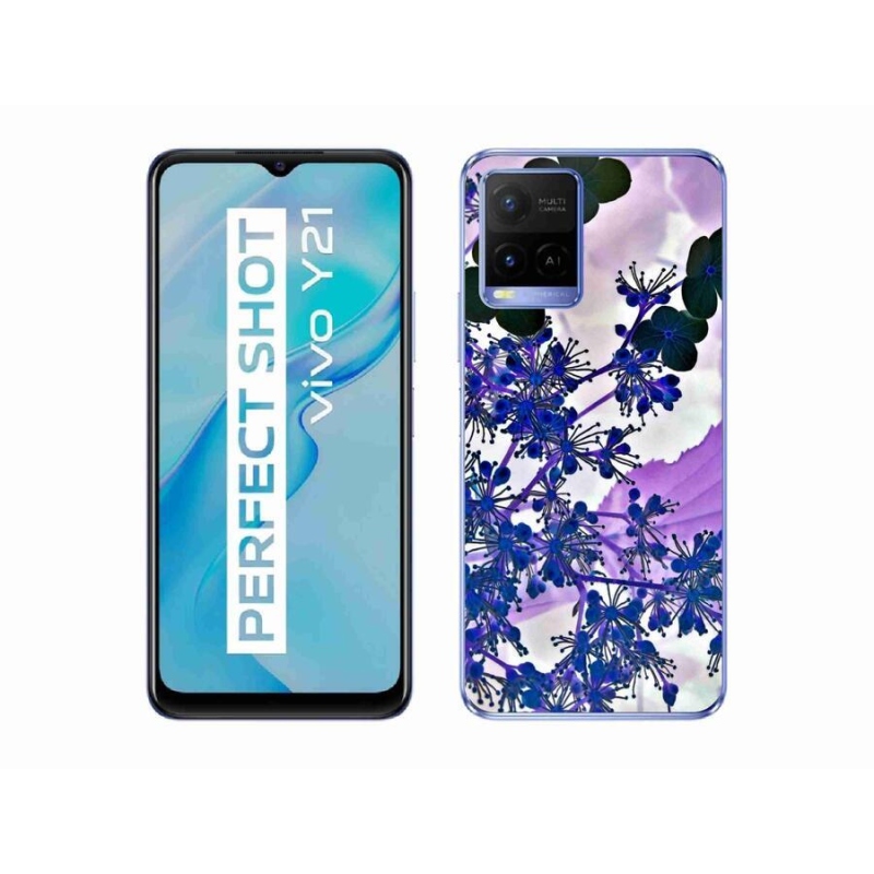 Gelový kryt mmCase na mobil Vivo Y21/Y21s/Y33s - květ hortenzie