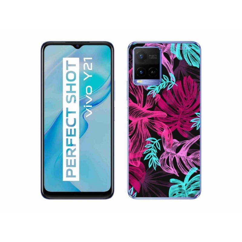 Gelový kryt mmCase na mobil Vivo Y21/Y21s/Y33s - květiny 1