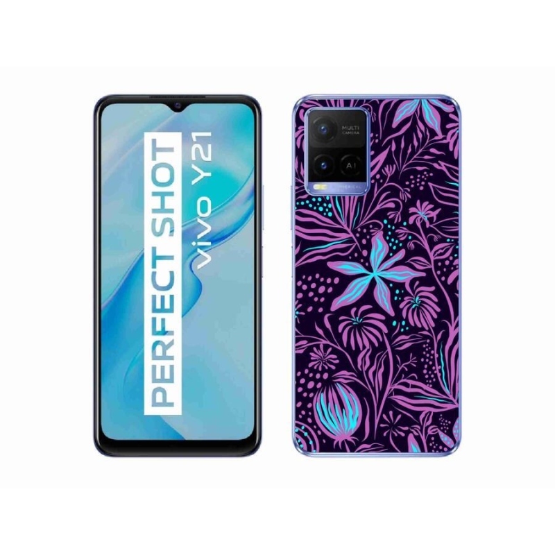 Gelový kryt mmCase na mobil Vivo Y21/Y21s/Y33s - květiny 2