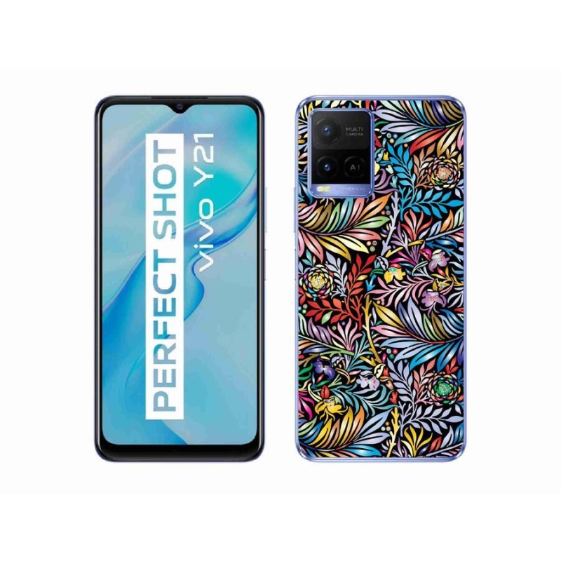 Gelový kryt mmCase na mobil Vivo Y21/Y21s/Y33s - květiny 5