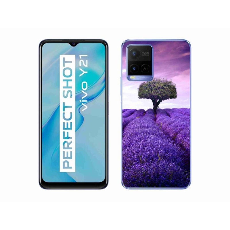 Gelový kryt mmCase na mobil Vivo Y21/Y21s/Y33s - levandulová louka