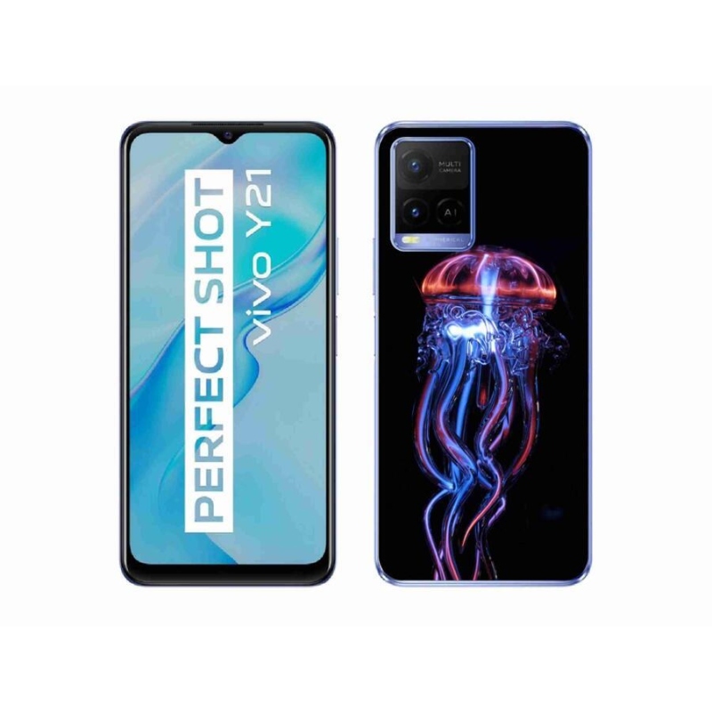 Gelový kryt mmCase na mobil Vivo Y21/Y21s/Y33s - medúza