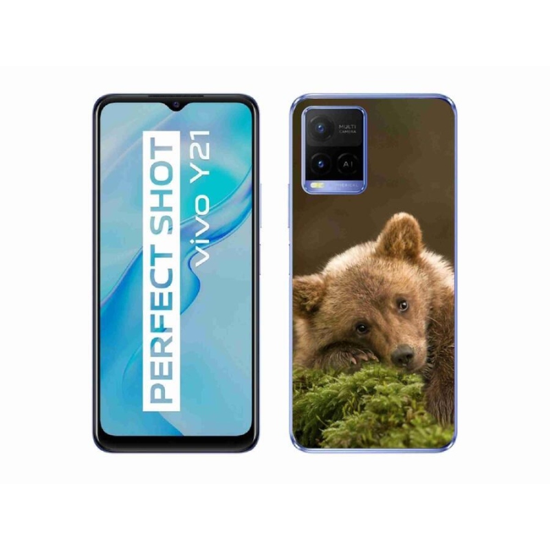 Gelový kryt mmCase na mobil Vivo Y21/Y21s/Y33s - medvěd