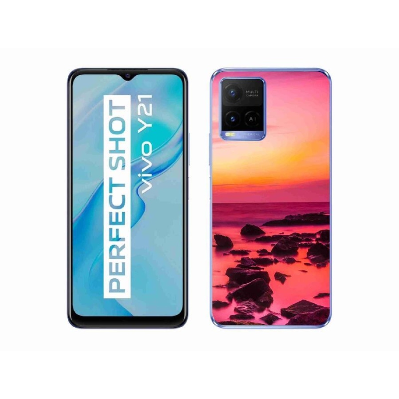 Gelový kryt mmCase na mobil Vivo Y21/Y21s/Y33s - moře a záře